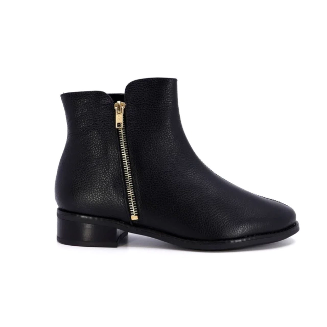 Imagem de Bota Usaflex Cano Baixo Couro Zíper